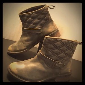 Lucky Brand Nordic Distressed Leather Ankle Boots